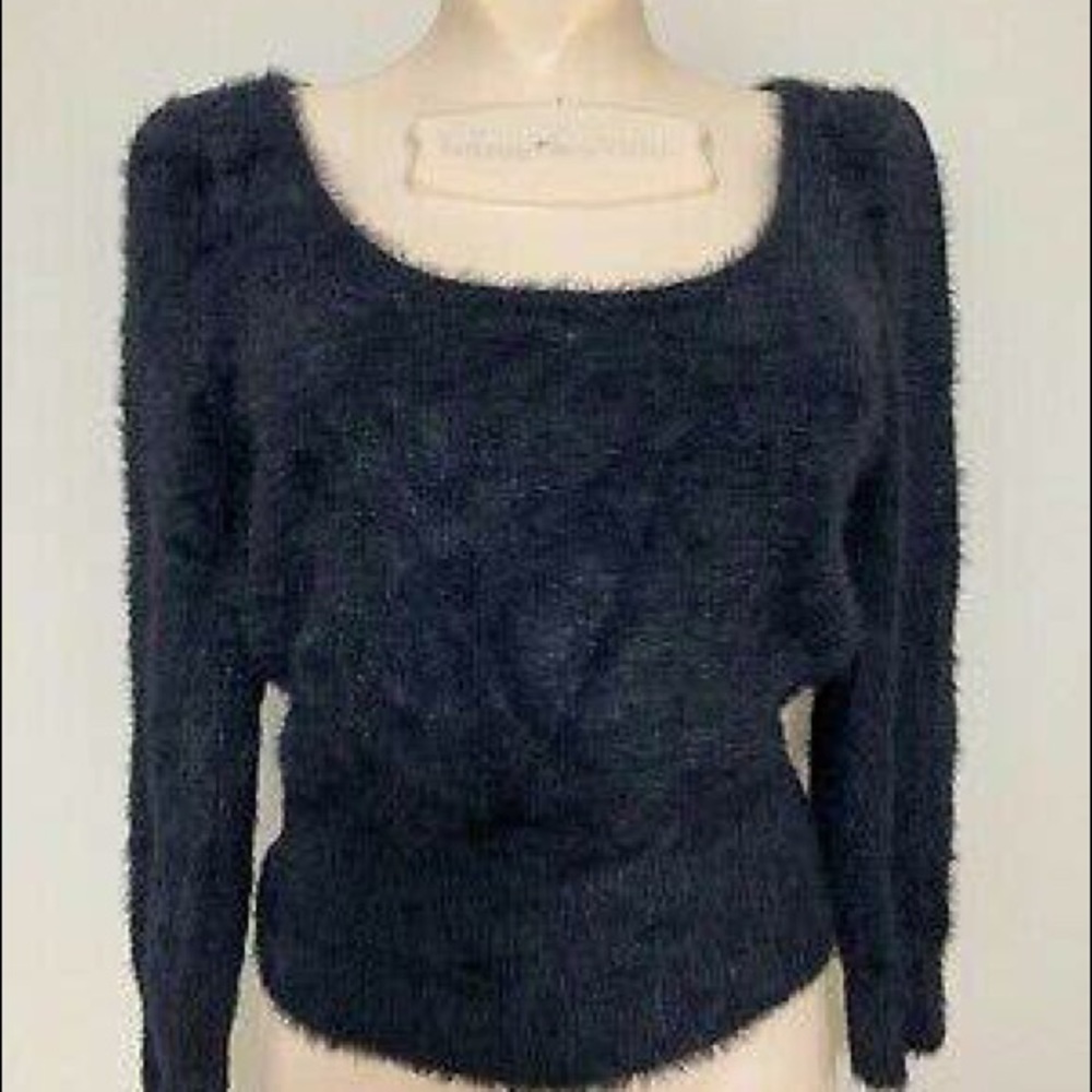 Zara black fury sweater, super soft